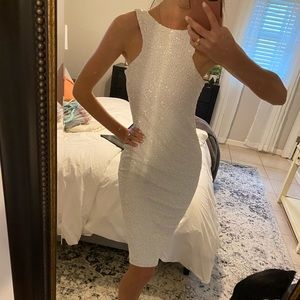 White Sequin Cocktail Dress